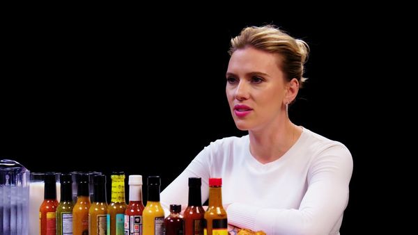 Hot Ones - Scarlett Johansson Tries to Not Spoil "Avengers" While Eating Spicy Wings