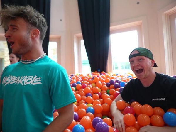 Unspeakable - Destroying World's Strongest Minecraft Pig / I Filled My Island House with Ball Pit Balls!