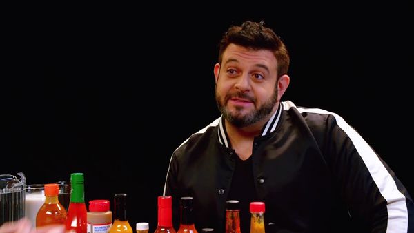 Hot Ones - Adam Richman Fanboys Out While Eating Spicy Wings
