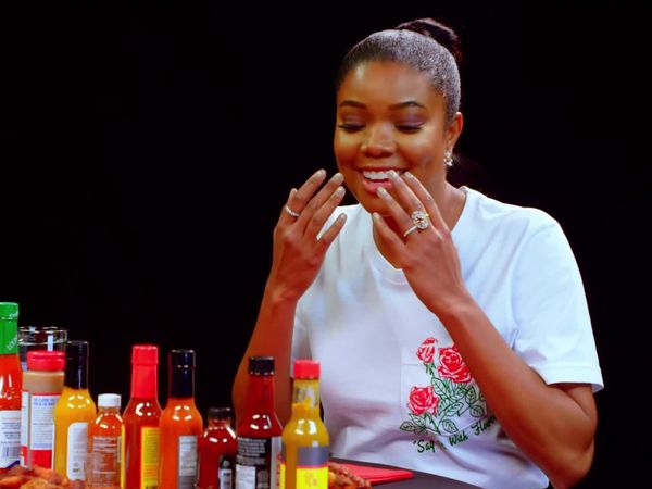 Hot Ones - Gabrielle Union Impersonates DMX While Eating Spicy Wings