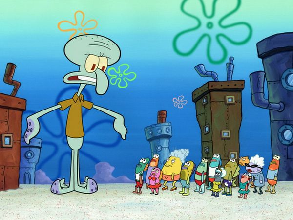 Bob Esponja Calça Quadrada - Lula Molusco Gigante / Nenhum Nariz Sabe