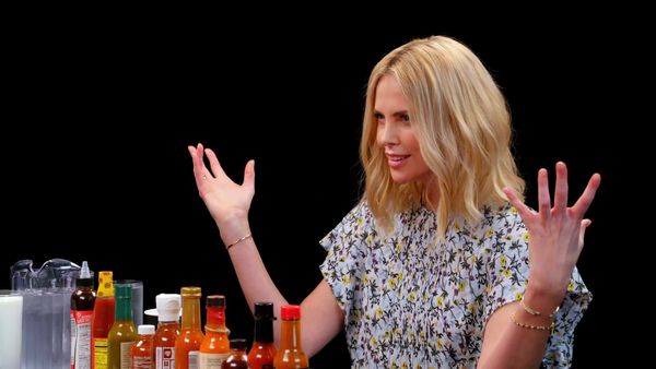 Hot Ones - Charlize Theron Takes a Rorschach Test While Eating Spicy Wings