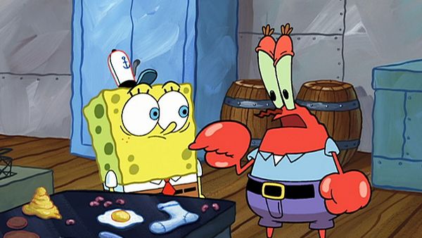 Bob Esponja - Témele al crabhamburger/ El caparazón de un hombre