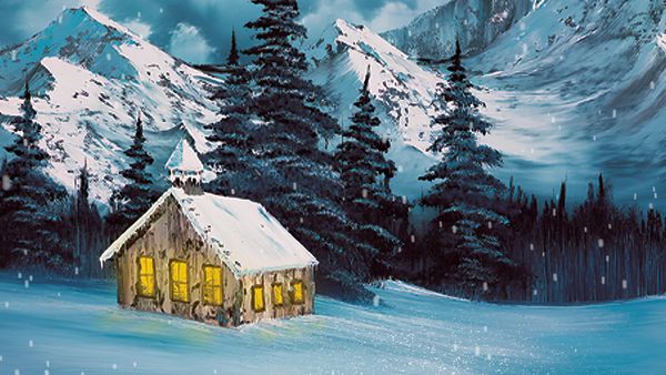 Bob Ross Gallery Collection - Cozy Holiday Escape