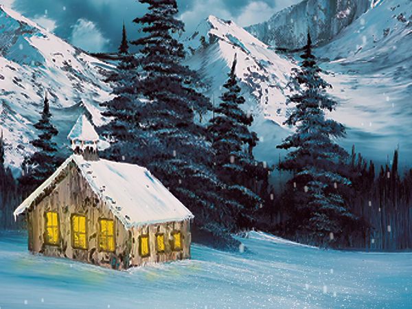 Bob Ross Gallery Collection - Cozy Holiday Escape