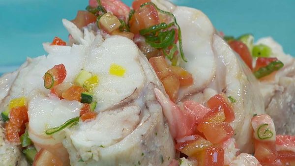 Torres en la Cocina - Ensalada de Verdinas y Rape Relleno