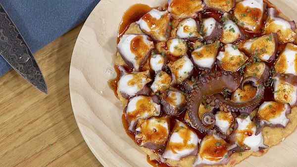 Torres en la Cocina - Bomba de Pimiento y Bacalao y Garbanzos con Pulpo