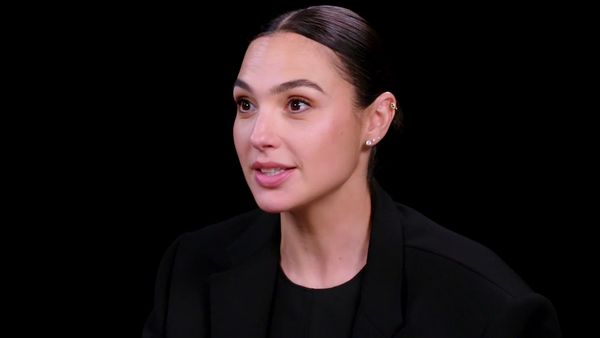 Hot Ones - Gal Gadot Does a Spit Take While Eating Spicy Wings