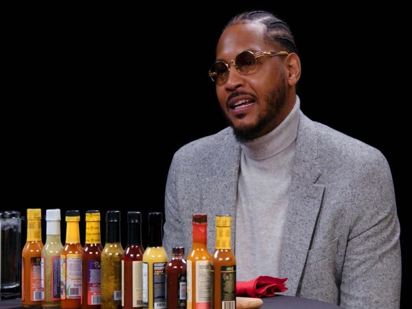 Hot Ones - Carmelo Anthony Goes Hard in the Paint While Eating Spicy Wings