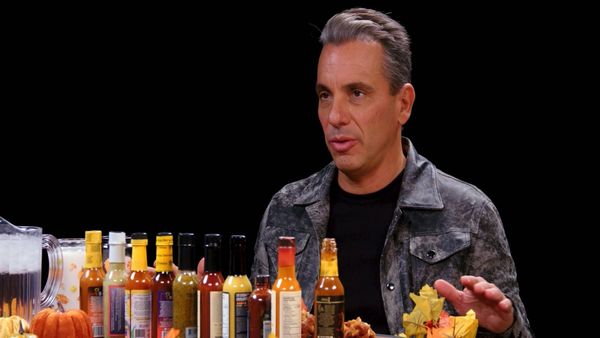 Hot Ones - Sebastian Maniscalco Is Thankful While Eating Spicy Wings