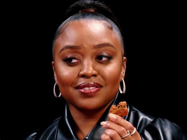 Hot Ones - Quinta Brunson Faces Her Fear of "Hot Ones" While Eating Spicy Wings
