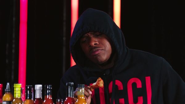 Hot Ones - DaBaby Crushes Ice Cream While Eating Spicy Wings