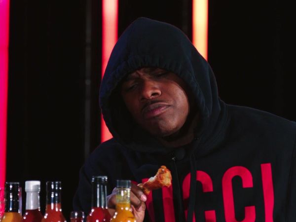 Hot Ones - DaBaby Crushes Ice Cream While Eating Spicy Wings
