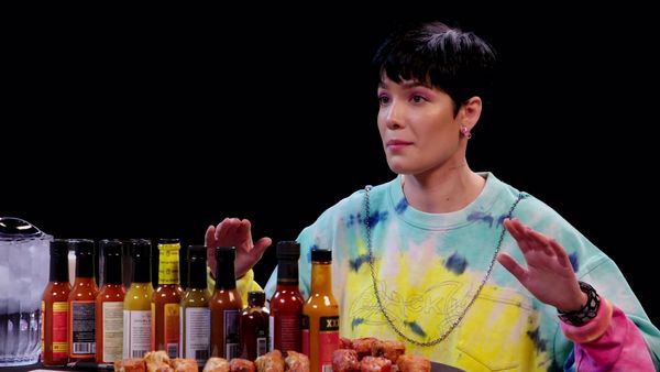 Hot Ones - Halsey Experiences the Jersey Devil While Eating Spicy Wings