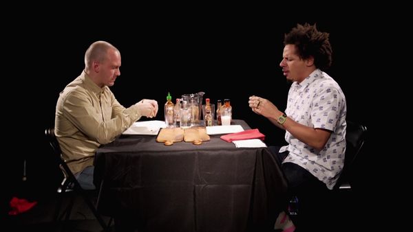 Hot Ones - Eric Andre Enters a Fugue State While Eating Spicy Wings
