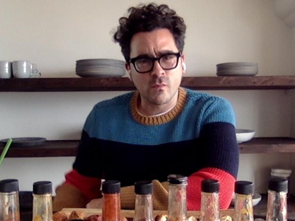 Hot Ones - Dan Levy Gets Panicky While Eating Spicy Wings