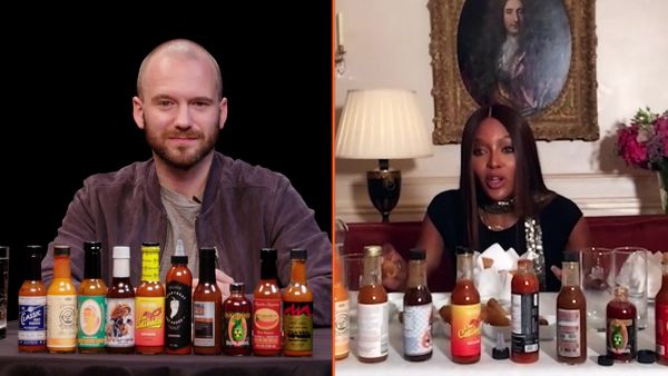 Hot Ones - Naomi Campbell Almost Faints While Eating Spicy Wings