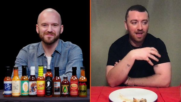 Hot Ones - Sam Smith Screams in Pain While Eating Spicy Wings