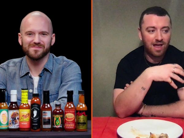 Hot Ones - Sam Smith Screams in Pain While Eating Spicy Wings