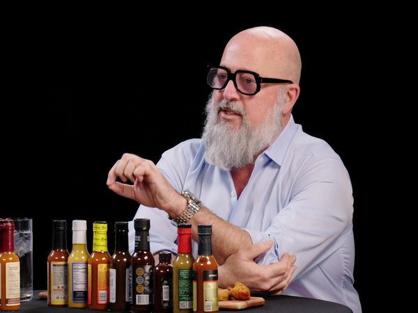 Hot Ones - Andrew Zimmern Has a Bucket List Moment While Eating Spicy Wings