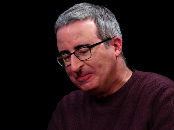 Hot Ones - John Oliver Fears for Humanity While Eating Spicy Wings