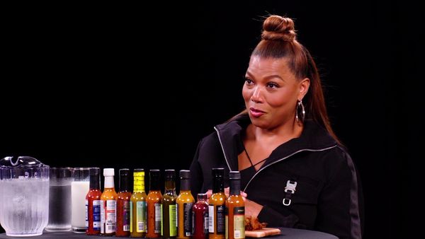 Hot Ones - Queen Latifah Sets It Off While Eating Spicy Wings
