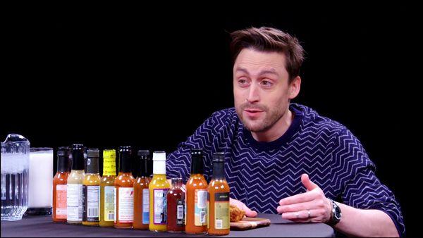 Hot Ones - Kieran Culkin Fires Sean While Eating Spicy Wings