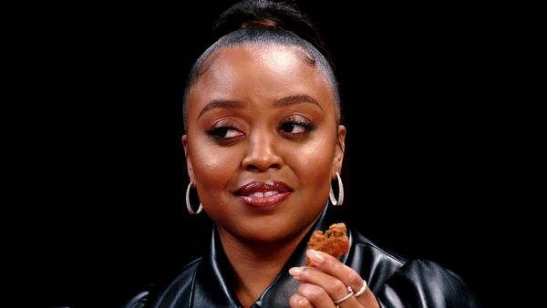 Hot Ones - Quinta Brunson Faces Her Fear of "Hot Ones" While Eating Spicy Wings