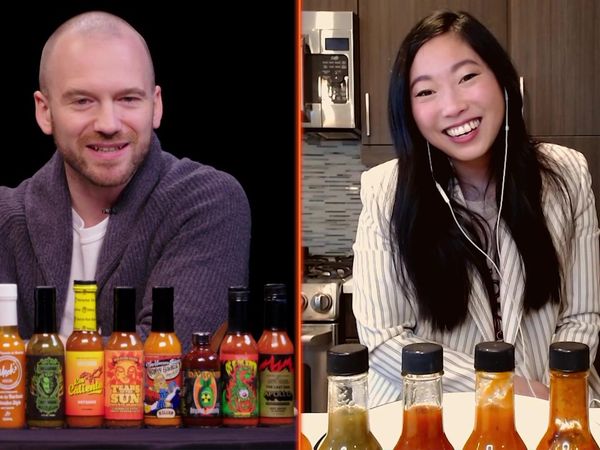 Hot Ones - Awkwafina Gets Hot and Cold While Eating Spicy Wings
