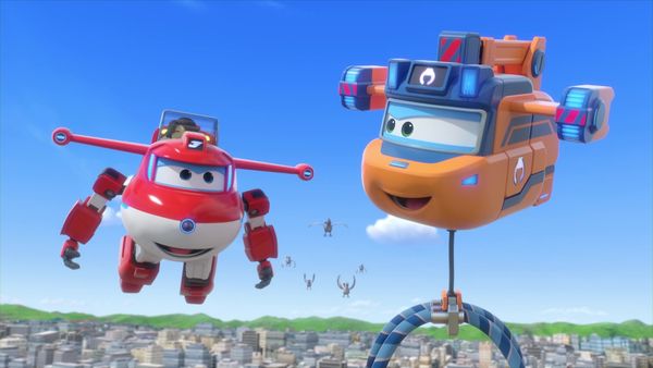 Super Wings - Robot Dog Romp / Big Baguette Bread Train