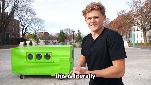 Ryan Trahan - Overnight in a Public Sleeping Pod / The World's Tiniest Airbnb