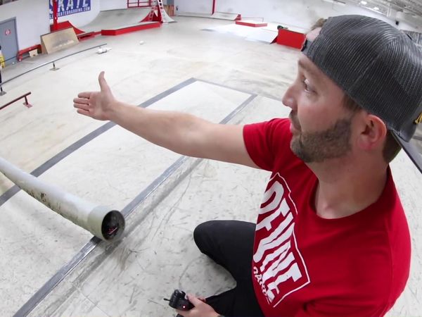 Andrew Schrock - Tiny RC Car Drive Test / RC Tank at a Skatepark