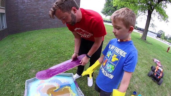 Andrew Schrock - Father and Son Hydro-Dip / Fingerboard in Real Skatepark