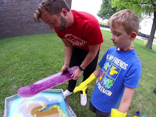 Andrew Schrock - Father and Son Hydro-Dip / Fingerboard in Real Skatepark