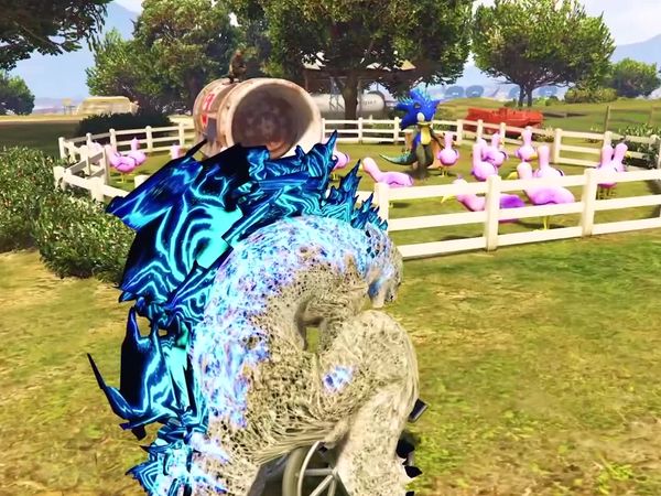 Bloo - From Sonic to Godzilla Sonic in GTA 5!