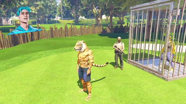 Bloo - Adopted by Tiger Family in GTA 5!
