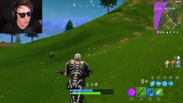 LazarBeam - Secret Hidden Nuclear Loot Bunker / Double Barrel Shotgun Jousting in Fortnite Battle Royale