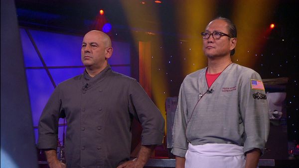 Iron Chef America - Ultimate Bar Food: Flay/Anderson vs. Morimoto/Majumdar
