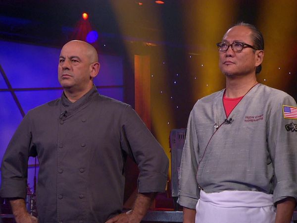 Iron Chef America - Ultimate Bar Food: Flay/Anderson vs. Morimoto/Majumdar