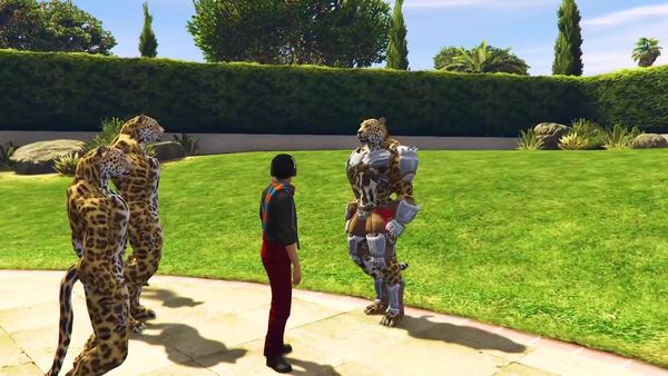 Bloo - Human to Jaguar in GTA 5 / Modded SpongeBob Cars