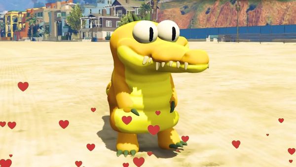 Bloo - Adopting Dino Family in GTA 5! / Jumping YouTuber Cars Across GTA 5 RP!