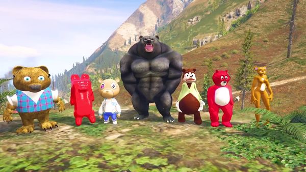 Bloo - Adopted by Bear Family in GTA 5!