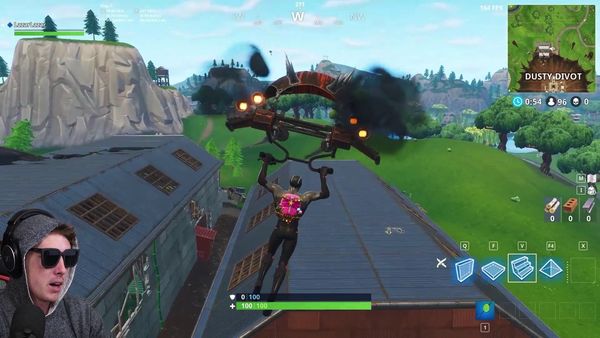 LazarBeam - Double FAMAS Burst Rifle Strategy / Top-Secret Avengers Base in Fortnite Battle Royale
