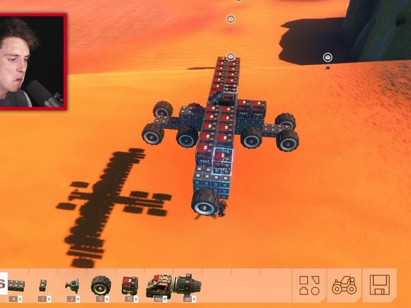 LazarBeam - 100 Engine Monster Cars in Trailmakers / 100 Dudes Fight on Rafts