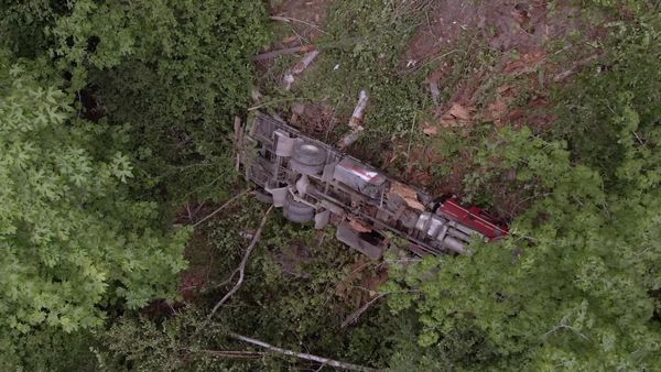 Highway Thru Hell - Red Truck Wreck