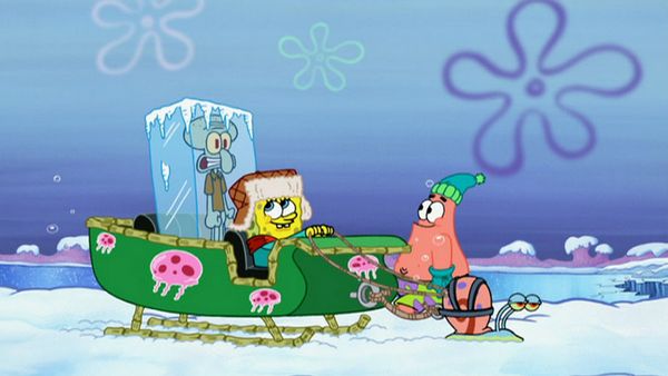Bob Esponja Calça Quadrada - Confronto congelado