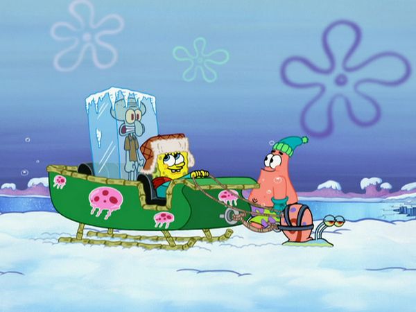 Bob Esponja Calça Quadrada - Confronto congelado