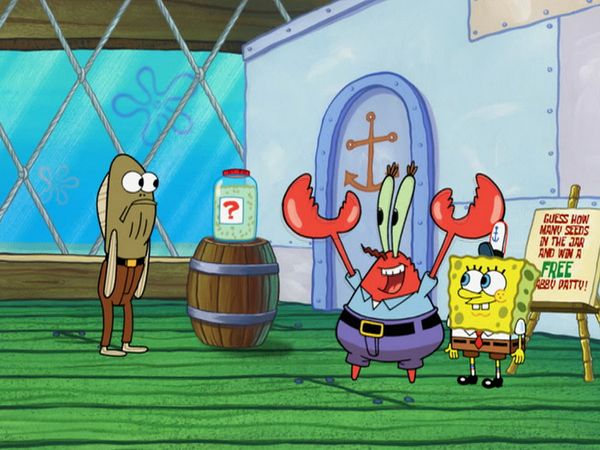 Bob Esponja Calça Quadrada - Petiscos / Para comer aqui ou para viagem?