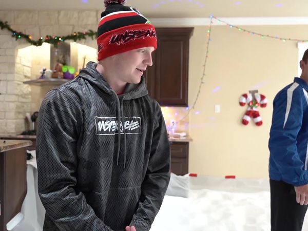 Unspeakable - Making Oddly Satisfying Christmas Slime / Filling My Entire House with Snow