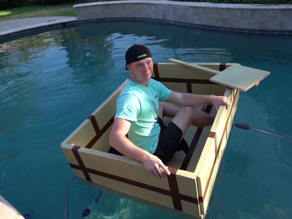 Unspeakable - Spending 24 Hours in a Real Minecraft Boat
